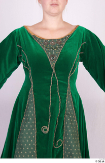  Photos Woman in Historical Dress 107 17th century green dress historical clothing upper body 0001.jpg